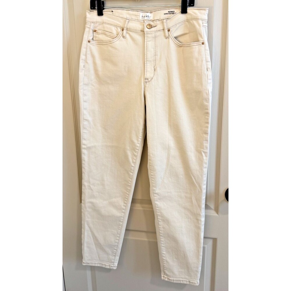 Nicole Miller Soho  super High Rise Jeans Womens 10 White Denim